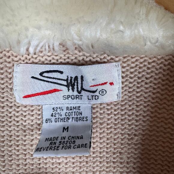 VTG 90s SML Sport Women's Knit Cardigan Sweater Granny Cottagecore Y2K Retro M - Picture 4 of 6